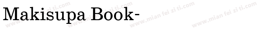 Makisupa Book字体转换